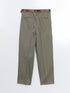 LC Waikiki Waist Belt Wide Fit Women's Trousers with Pocket Detail